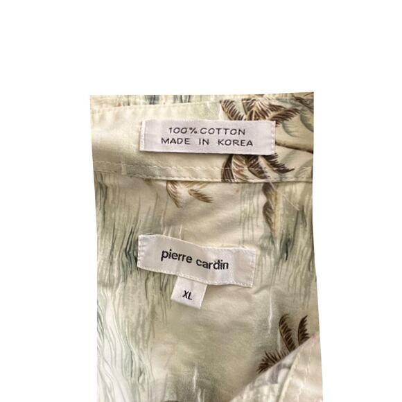Men's Pierre Cardin Short Sleeved Hawaiian Button Down Shirt XL - Picture 3 of 4